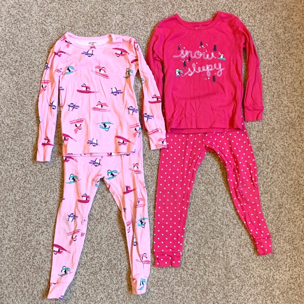 Carter’s Penguin Pajamas 4T ❤️🐭